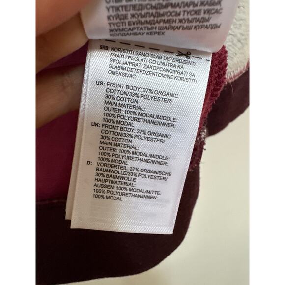 Adidas by Stella McCartney Hooded Full Zipper Red Maroon Jacket Size Small - Picture 3 of 6